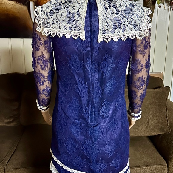 Jessica McClintock • Size 8 • Vintage • Dress • Purple • Floral Lace • Victorian - Picture 15 of 16